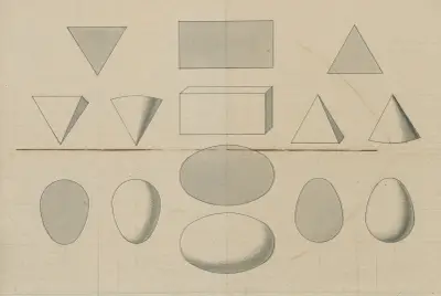 Uppfattningen av flera geometriska former av David Humbert de Superville