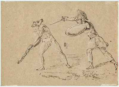 Theseus och Minotaurus av David Humbert de Superville