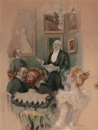 Gentleman Giving A Speech av Thure de Thulstrup