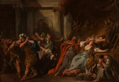 Créüse consumée par la robe empoisonnée av Jean-François de Troy