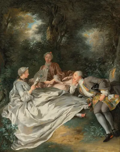 The Reading Party av Jean-François de Troy