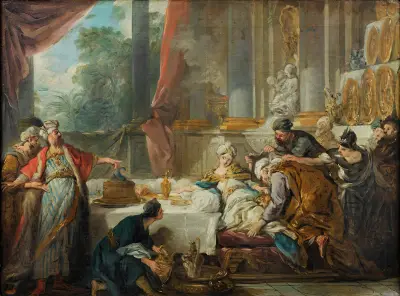 Domen över Aman av Jean-François de Troy