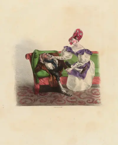 Ah Gueu-geuse tu enfonces Mme Mayeux av Charles-Joseph Traviès de Villers