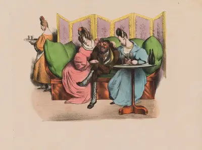 Ah Séductrice tu frottes la bosse à Mayeux av Charles-Joseph Traviès de Villers