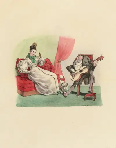 Femme sensible, entends-tu le ramage, etc. etc av Charles-Joseph Traviès de Villers