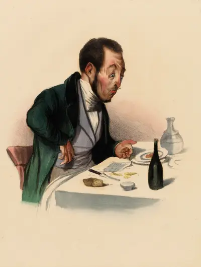 La carte à payer – et pas assez d’argent av Charles-Joseph Traviès de Villers
