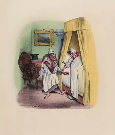 Laissez-moi donc tranquille, si vous m’embêtez encore Madame Mahieu je ferai lit à part av Charles-Joseph Traviès de Villers