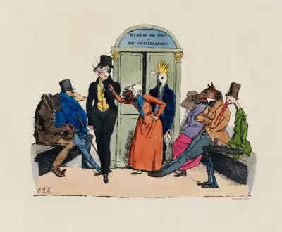 I en fredsdomares förrum av Charles-Joseph Traviès de Villers