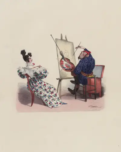 Mayeux, klassisk målare av Charles-Joseph Traviès de Villers