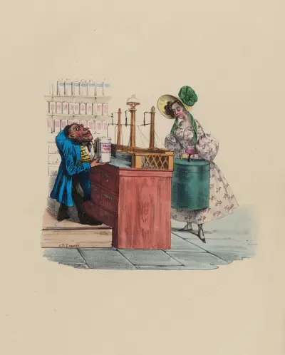 Mayeux pharmacien. Ce n’est pas pour moi Monsieur av Charles-Joseph Traviès de Villers