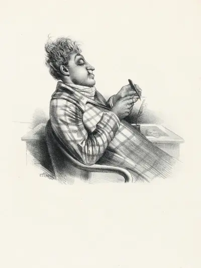 Mr.Cuinat.Chef de Bureau – 12000 Frs. d’appointements av Charles-Joseph Traviès de Villers