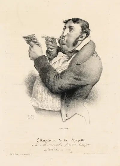 Mr. Montaugibet premier trompette von Charles-Joseph Traviès de Villers