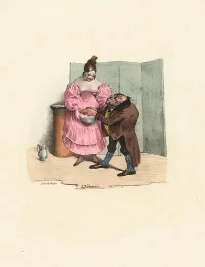 Nom de D.. il faut convenir que ta maitresse est une fameuse gaillarde av Charles-Joseph Traviès de Villers