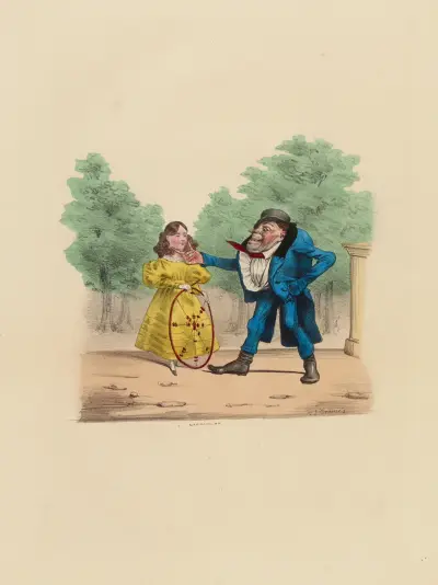 Oh La belle enfant. j’veux lui apprendre un petit jeu av Charles-Joseph Traviès de Villers