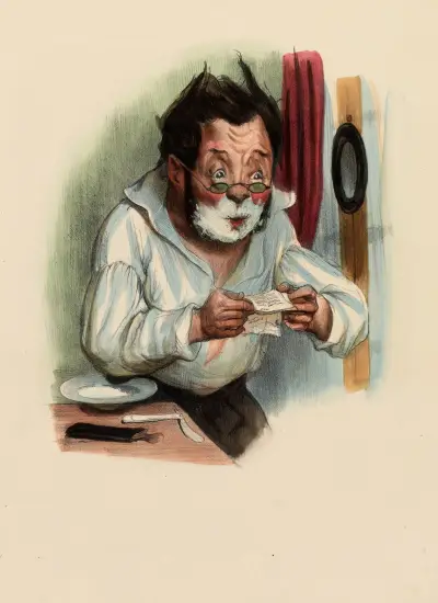 Oh ma femme est morte Oh my wife is dead av Charles-Joseph Traviès de Villers