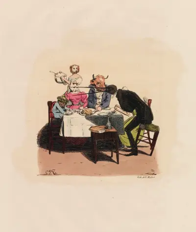 Ob man auch vom Parnass stammt, kann man doch hungrig sein von Charles-Joseph Traviès de Villers