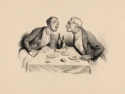 Un scélérat de neveu.N°2.Parole d’honneur mon oncle, la petite brune a toujours les yeux sur vous av Charles-Joseph Traviès de Villers
