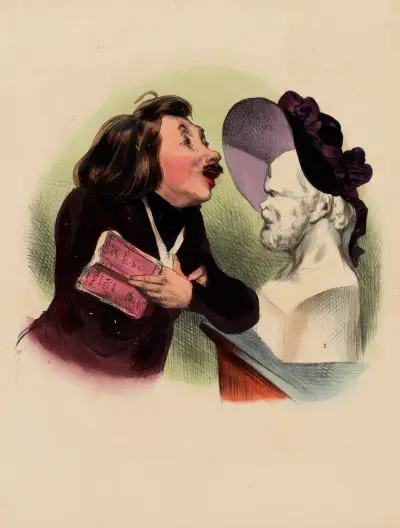 Une déclaration d’amour. répétition d’un rôle av Charles-Joseph Traviès de Villers