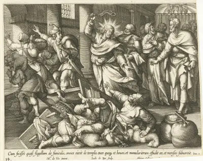 Wypędzenie kupców ze świątyni, Maerten De Vos
