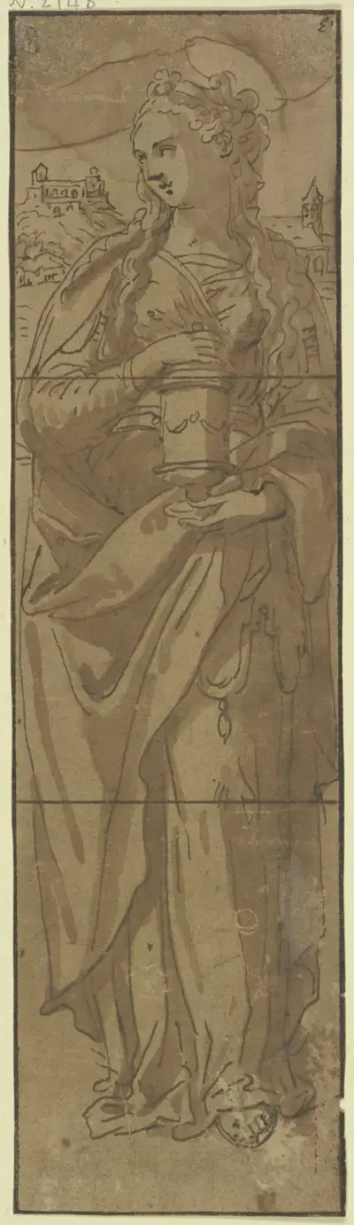 Den heliga Maria Magdalena med salbägaren av Maerten De Vos