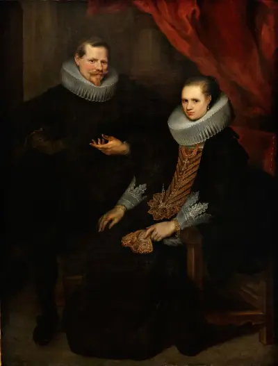 Double portrait of a married couple av Cornelis de Vos