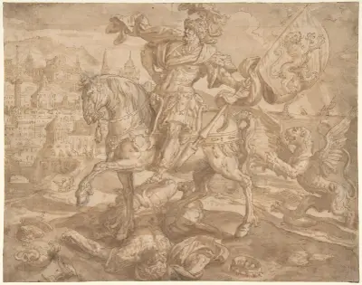 Emperor Ninus av Maerten De Vos