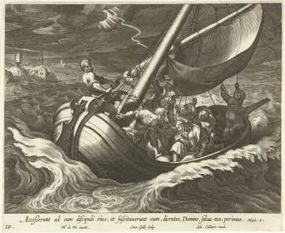 Burza na Jeziorze Galilejskim, Maerten De Vos