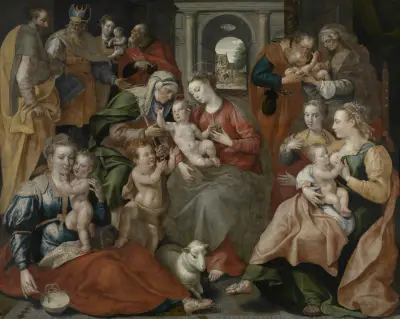 The Family of Saint Anne av Maerten De Vos