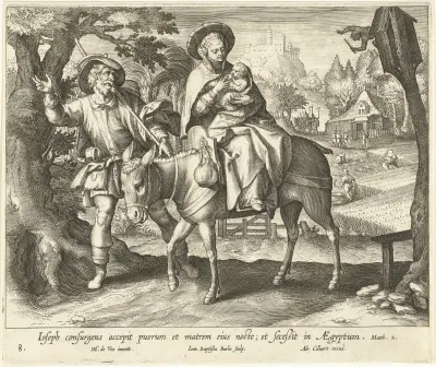 The Flight into Egypt av Maerten De Vos