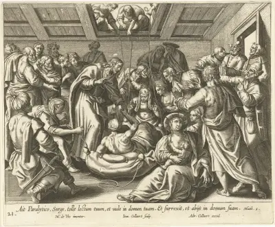The Healing of a Paralytic av Maerten De Vos