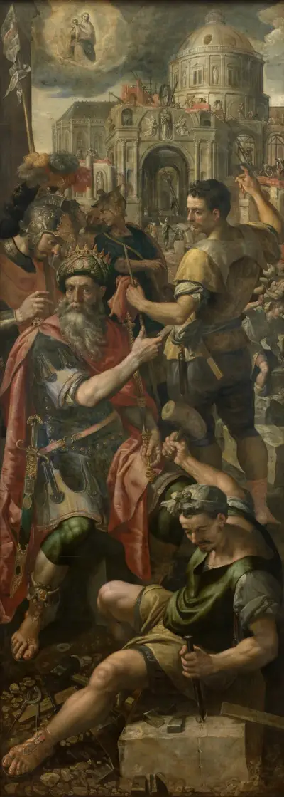Kungen av Schlesien låter bygga en kyrka tillägnad Maria av Maerten De Vos