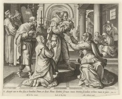 Kristi frambärande i templet av Maerten De Vos