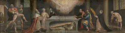 Den helige Didacus av Alcalás historia av Maerten De Vos