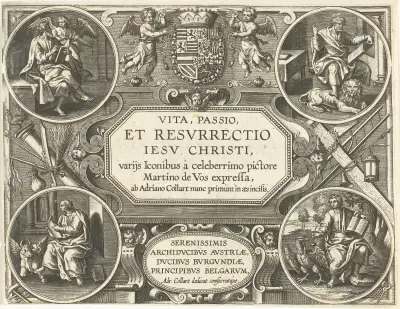 Vita, passio et Resvrrectio Iesv Christi – Title page av Maerten De Vos