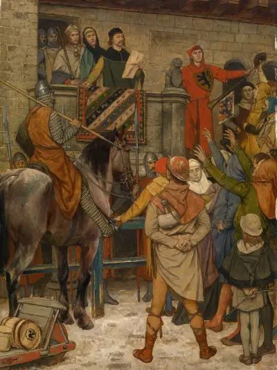 Bruges Receives its City Charter from Philip of Alsace av Albrecht De Vriendt