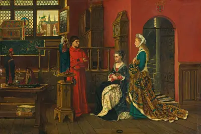Königin mit Hofdame von Albrecht De Vriendt
