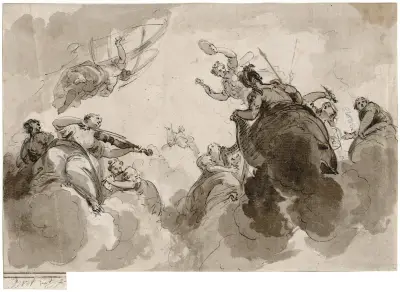 Apollo och muserna av Jacob de Wit