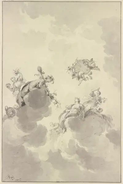 Bacchus and Ceres av Jacob de Wit