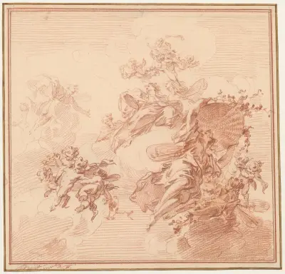 Flora and Zephyr av Jacob de Wit