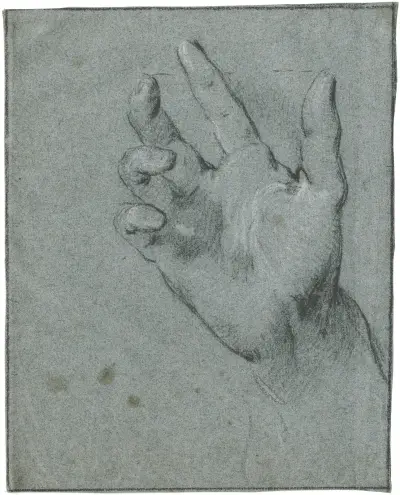 Studie av en hand av Jacob de Wit