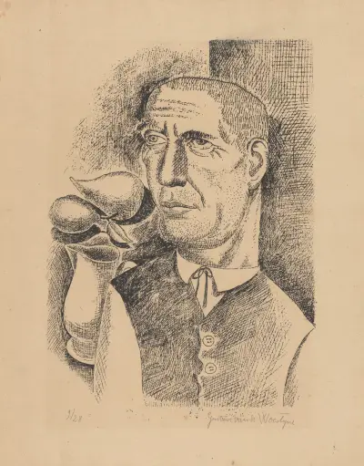 Boer op zijn zondags (Paysan endimanché) av Gustave Van de Woestijne