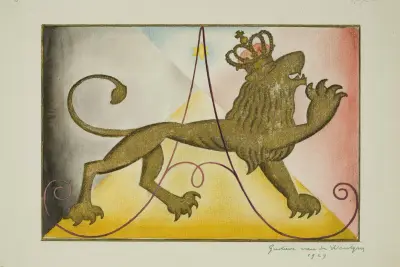 Crowned Lion av Gustave Van de Woestijne