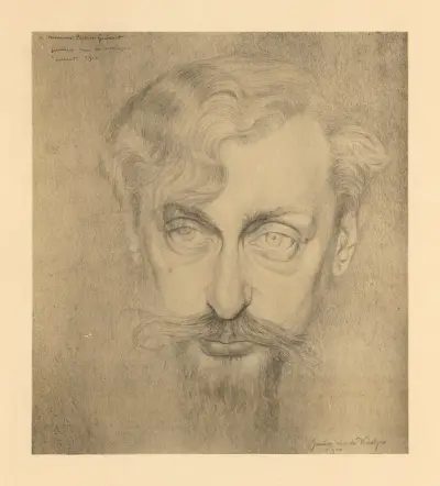 Porträtt av Hippolyte Fierens-Gevaert (1870–1926) av Gustave Van de Woestijne