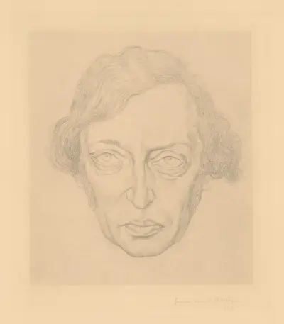 Portrait de Karel van de Woestyne (1878-1929) av Gustave Van de Woestijne