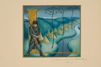 Soldier on Watch av Gustave Van de Woestijne