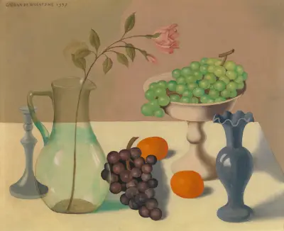 Still Life with Grapes av Gustave Van de Woestijne