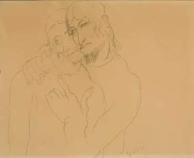 Studie till 'Judaskyssen' av Gustave Van de Woestijne
