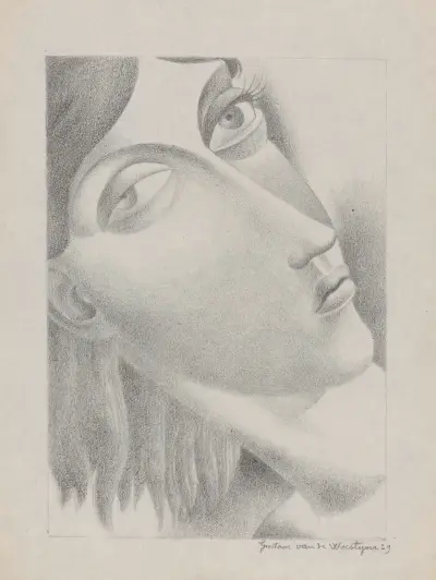 Tête de femme av Gustave Van de Woestijne