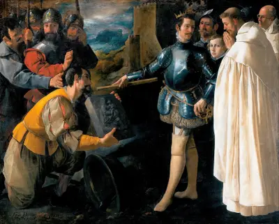 Saint Peter Nolasco Recovering the Image of the Virgin av Francisco de Zurbarán