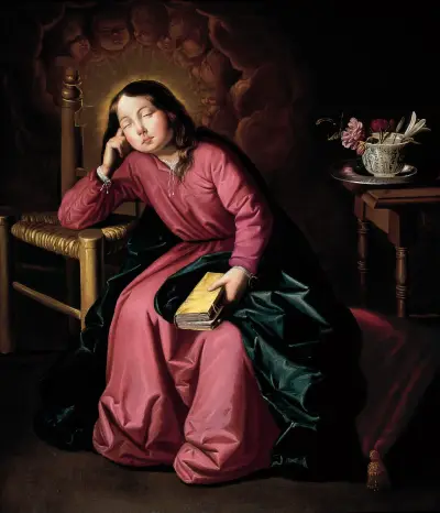 The Child Virgin Asleep av Francisco de Zurbarán